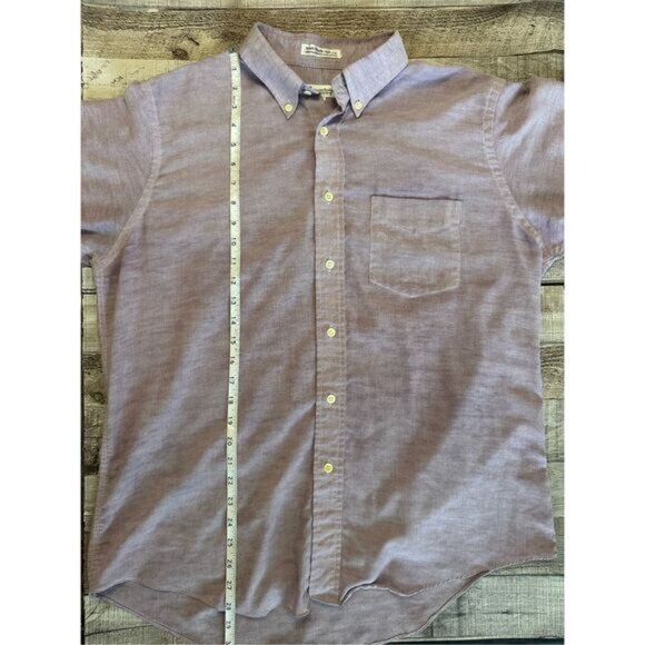 Vintage Balmain Single Stitch Collared Long Sleeve Mauve Button Up | 32/33 - Picture 4 of 5